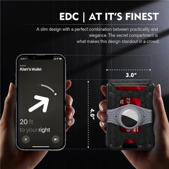 Mens Wallet Tactical Bifold Wallets for Men Metal RFID Blocking Aluminum - Picture 3 of 7